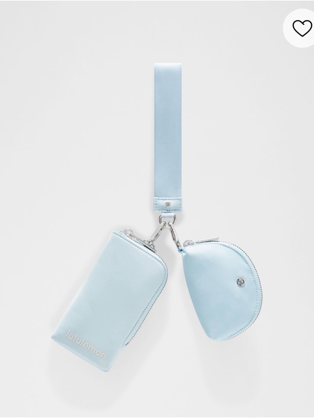 Lululemon athletica Dual Pouch Wristlet Wallet - Foam Cloud/Ivory/Silver